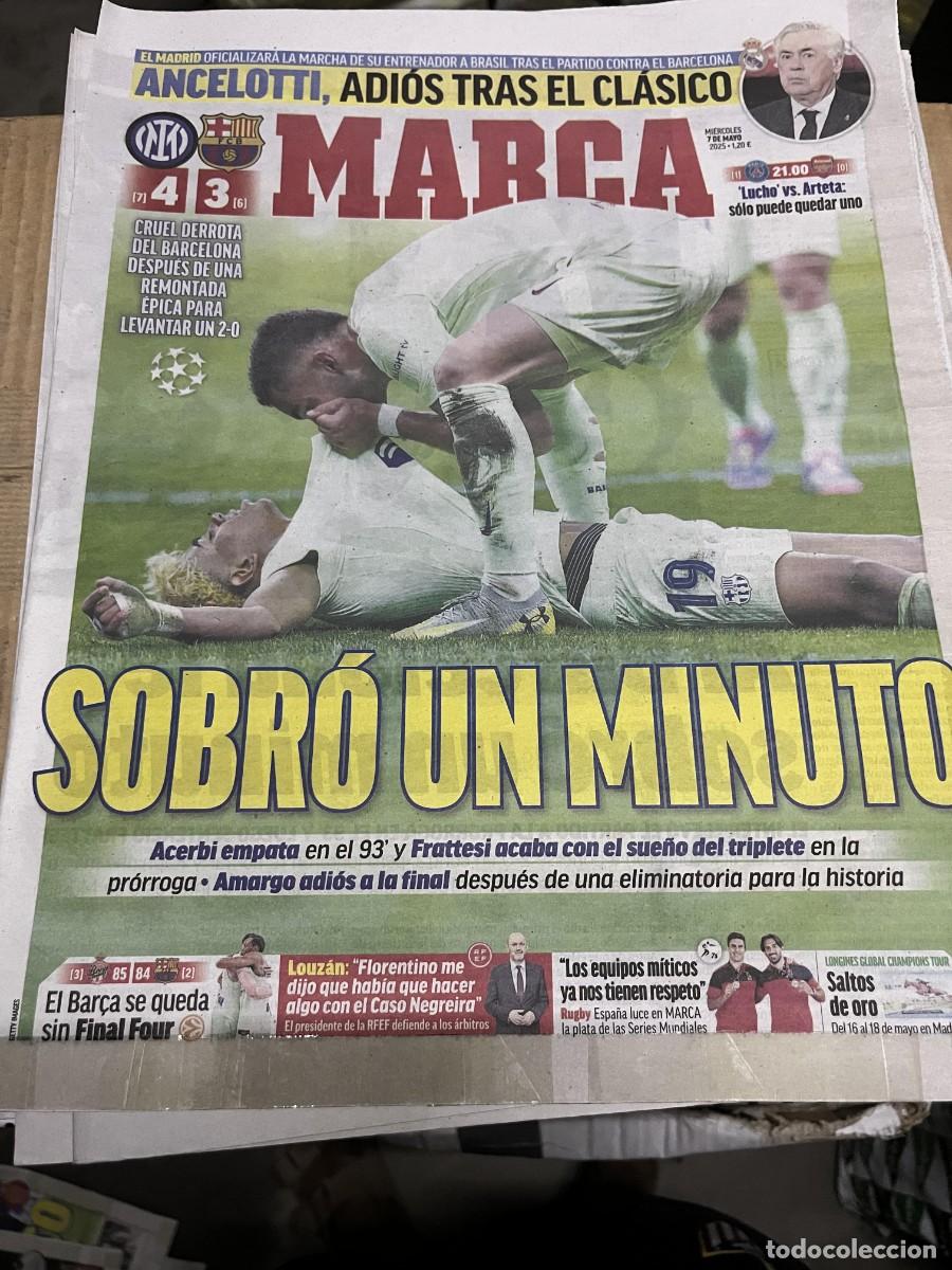 Coleccionismo deportivo: MARCA (7-5-2025) CHAMPIONS INTER MILAN 4-3 BARCELONA ANCELOTTI HOY PSG ARSENAL