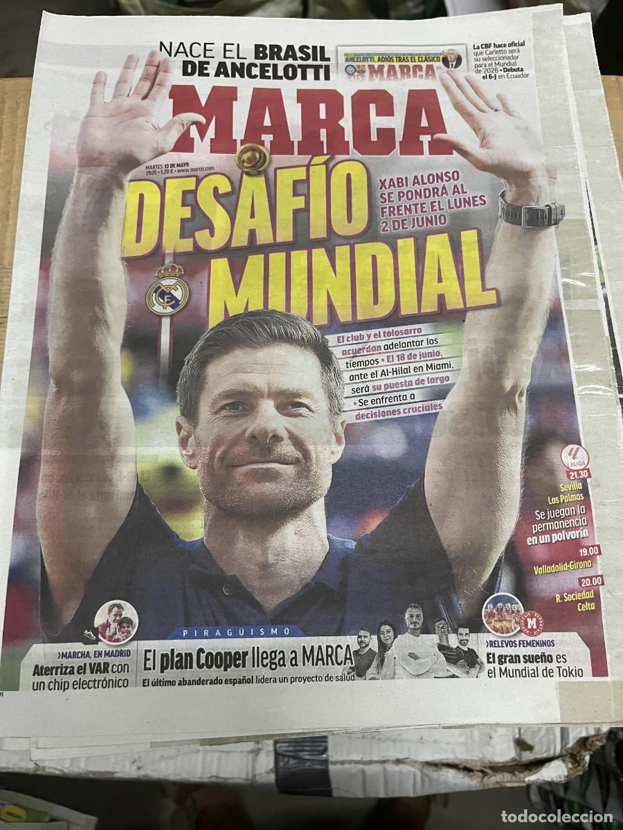 Coleccionismo deportivo: MARCA (13-5-2025) ANCELOTTI BRASIL XABI ALONSO NUEVO ENTRENADOR REAL MADRID PIRAGUISMO