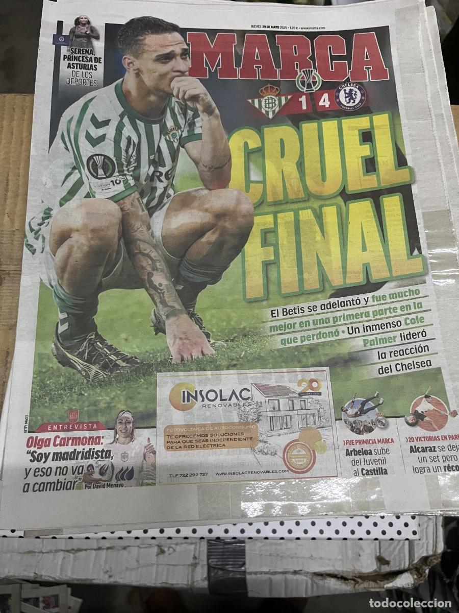 Coleccionismo deportivo: MARCA (29-5-2025)CAMPEON FINAL CONFERENCE LEAGUE CHELSEA 4-1 BETIS PRINCESA ASTURIAS SERENA WILLIAMS