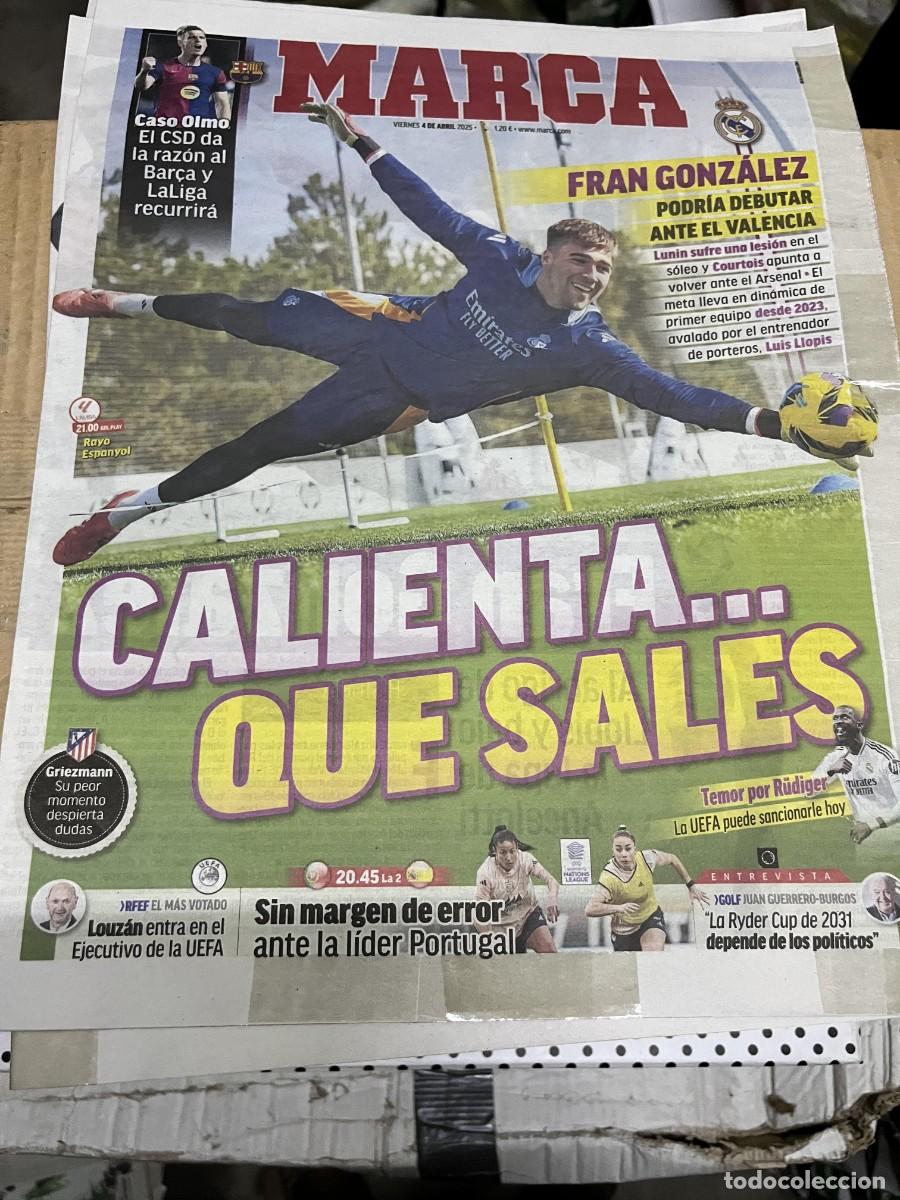 Coleccionismo deportivo: MARCA (4-4-2025) FRAN GONZALEZ REAL MADRID CASO OLMO BARCELONA GRIEZMANN ATLETICO RUDIGER