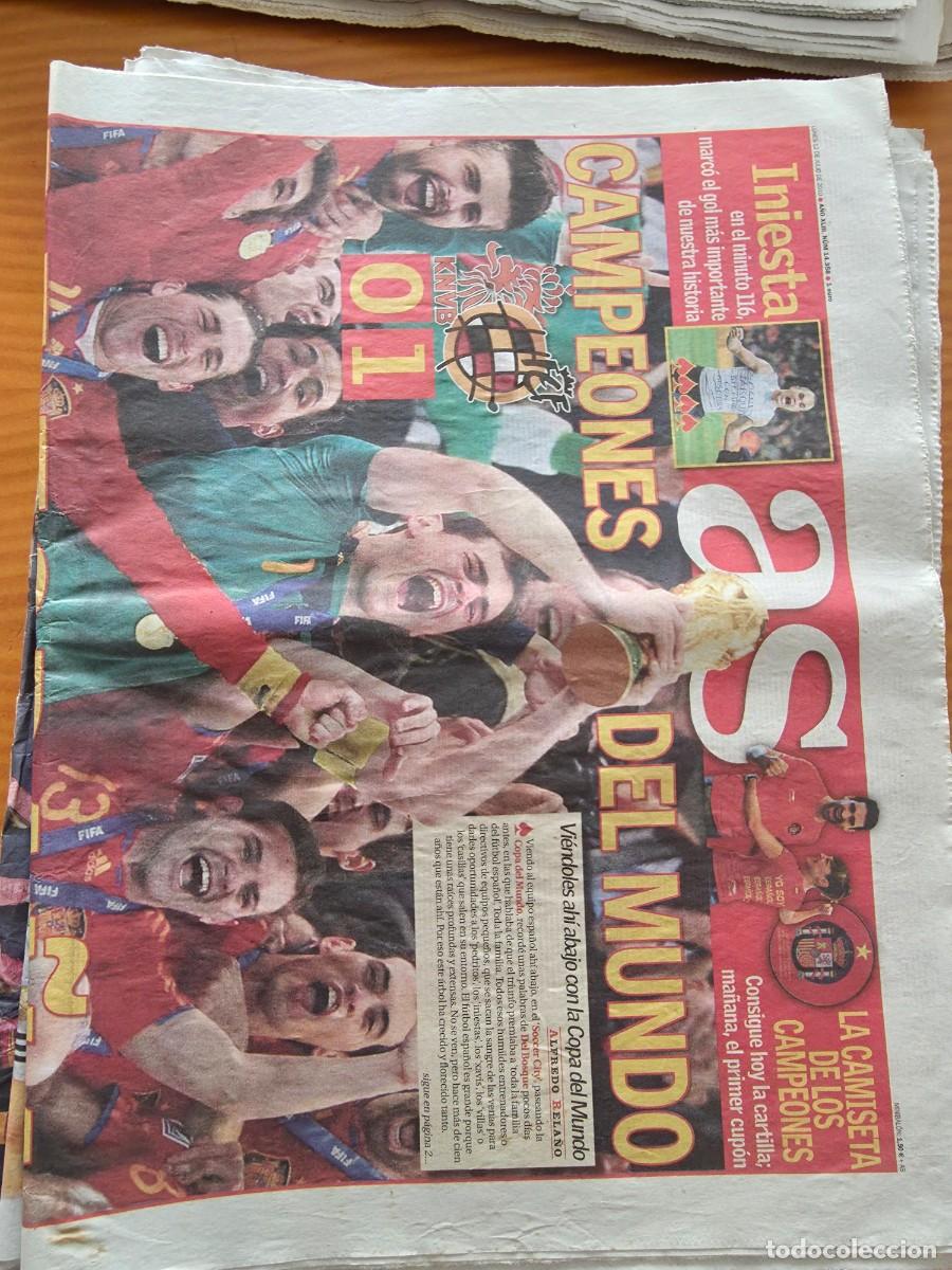 Coleccionismo deportivo: Diario AS 12 Julio 2010 - &iexcl;Espa&ntilde;a Campeona del Mundo! (Reyes del mundo / Iniesta)