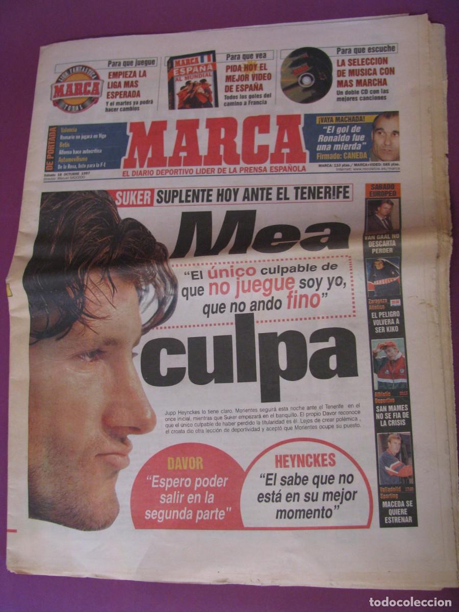 Coleccionismo deportivo: MARCA 18 OCTUBRE 1997. SUKER SUPLENTE.