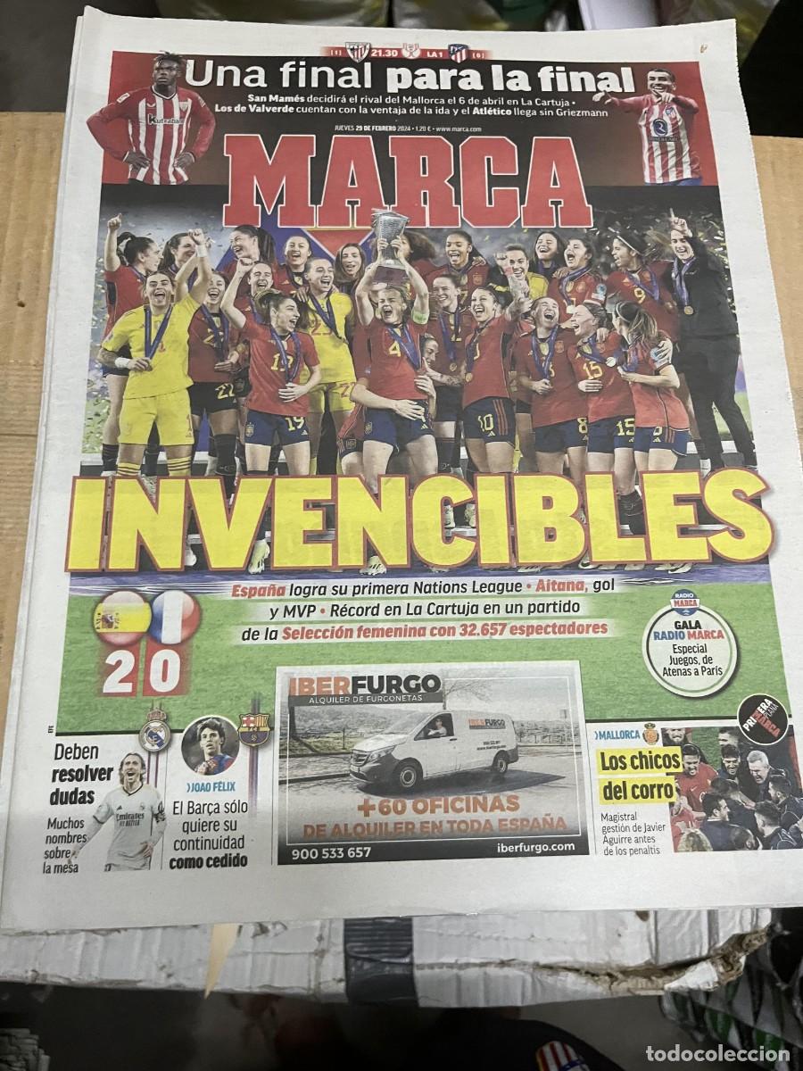 Coleccionismo deportivo: MARCA (29-2-2024) CAMPEON FINAL UEFA NATIONS LEAGUE ESPA&Ntilde;A 2-0 FRANCIA FEMENINO