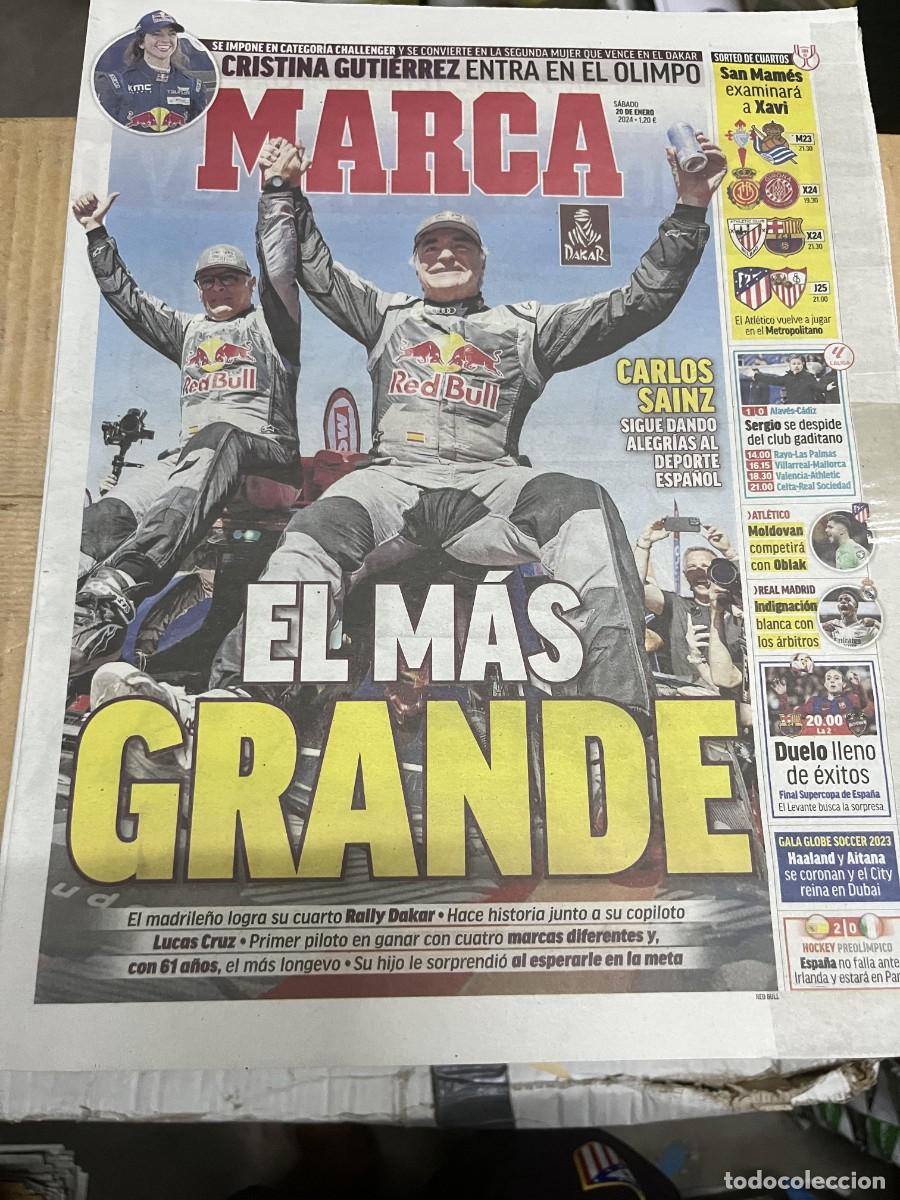 Coleccionismo deportivo: MARCA (20-1-2024) CAMPEON RALLY DAKAR CARLOS SAINZ CRISTINA GUTIERREZ