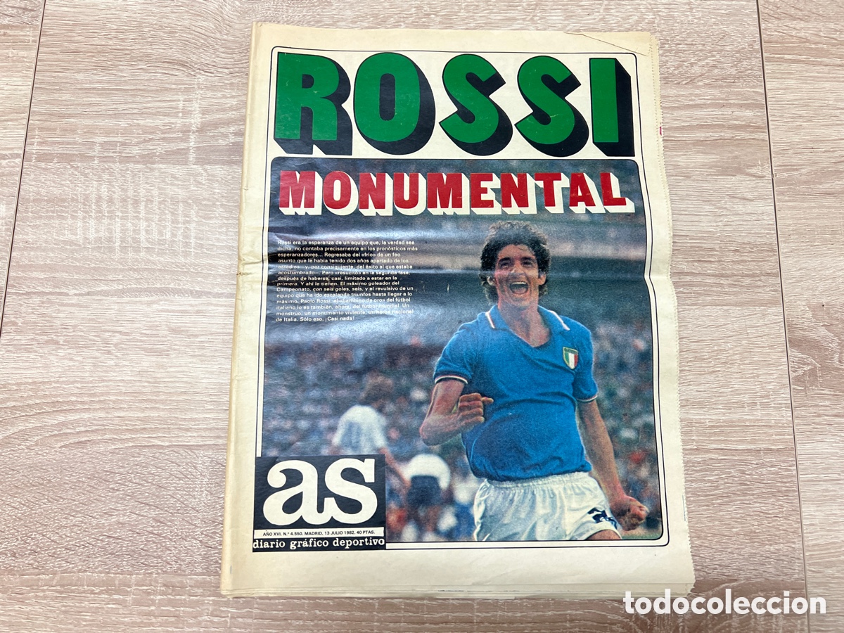 Coleccionismo deportivo: AS N&ordm; 4550 ( 13-07-1982 ) MUNDIAL ESPA&Ntilde;A 82 FINAL ITALIA v ALEMANIA