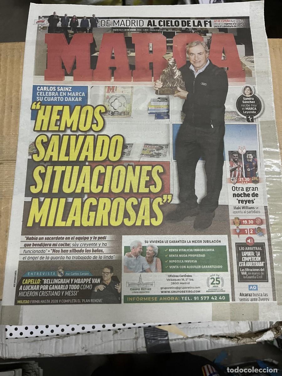 Coleccionismo deportivo: MARCA (24-1-2024) CARLOS SAINZ CAMPEON DAKAR GRAN PREMIO MADRID FORMULA 1