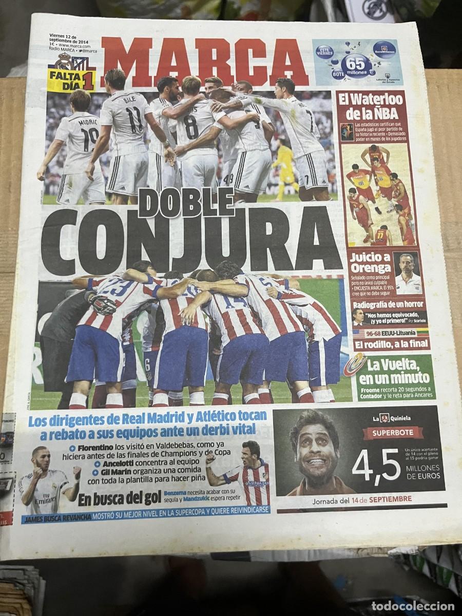 Coleccionismo deportivo: MARCA (12-9-2014) BALONCESTO ESPA&Ntilde;A DERBI ATLETICO REAL MADRID ORENGA ESTADOS UNIDOS 96-68 LITUANIA