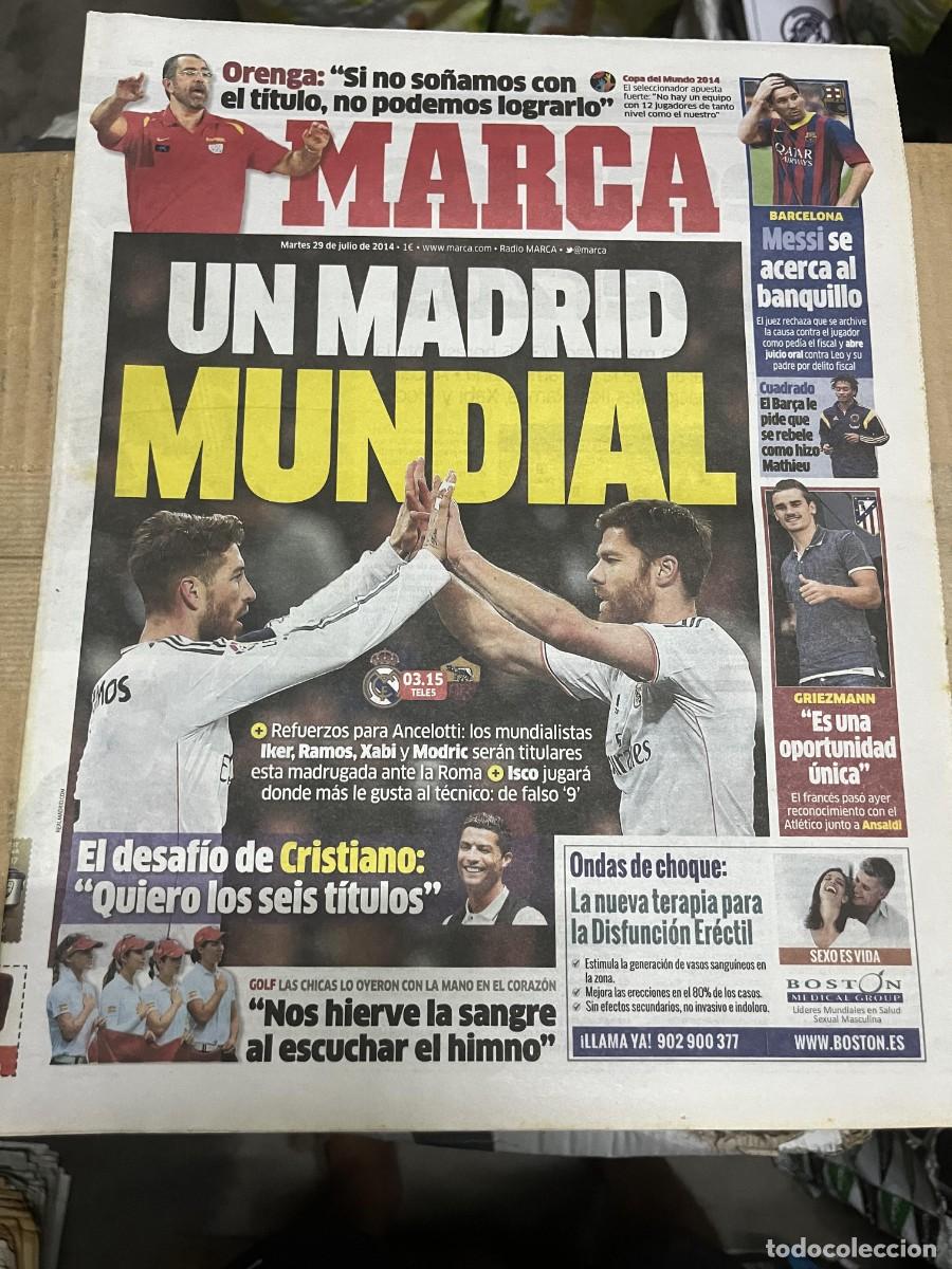 Coleccionismo deportivo: MARCA (29-7-2014) ORENGA HOY REAL MADRID ROMA CR7 CRISTIANO RONALDO GOLF GRIEZMANN MESSI