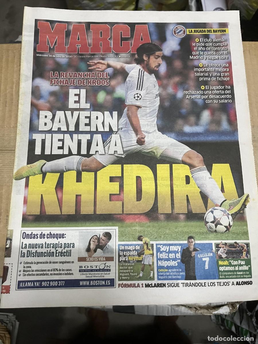 Coleccionismo deportivo: MARCA (30-7-2014) REAL MADRID BAYERN MUNCHEN POSIBLE FICHAJE KHEDIRA NEYMAR CALLEJON NAPOLES