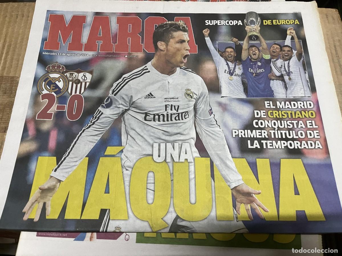 Coleccionismo deportivo: MARCA (13-8-2014) CAMPEON FINAL SUPERCOPA EUROPA REAL MADRID 2-0 SEVILLA CRISTIANO RONALDO CR7