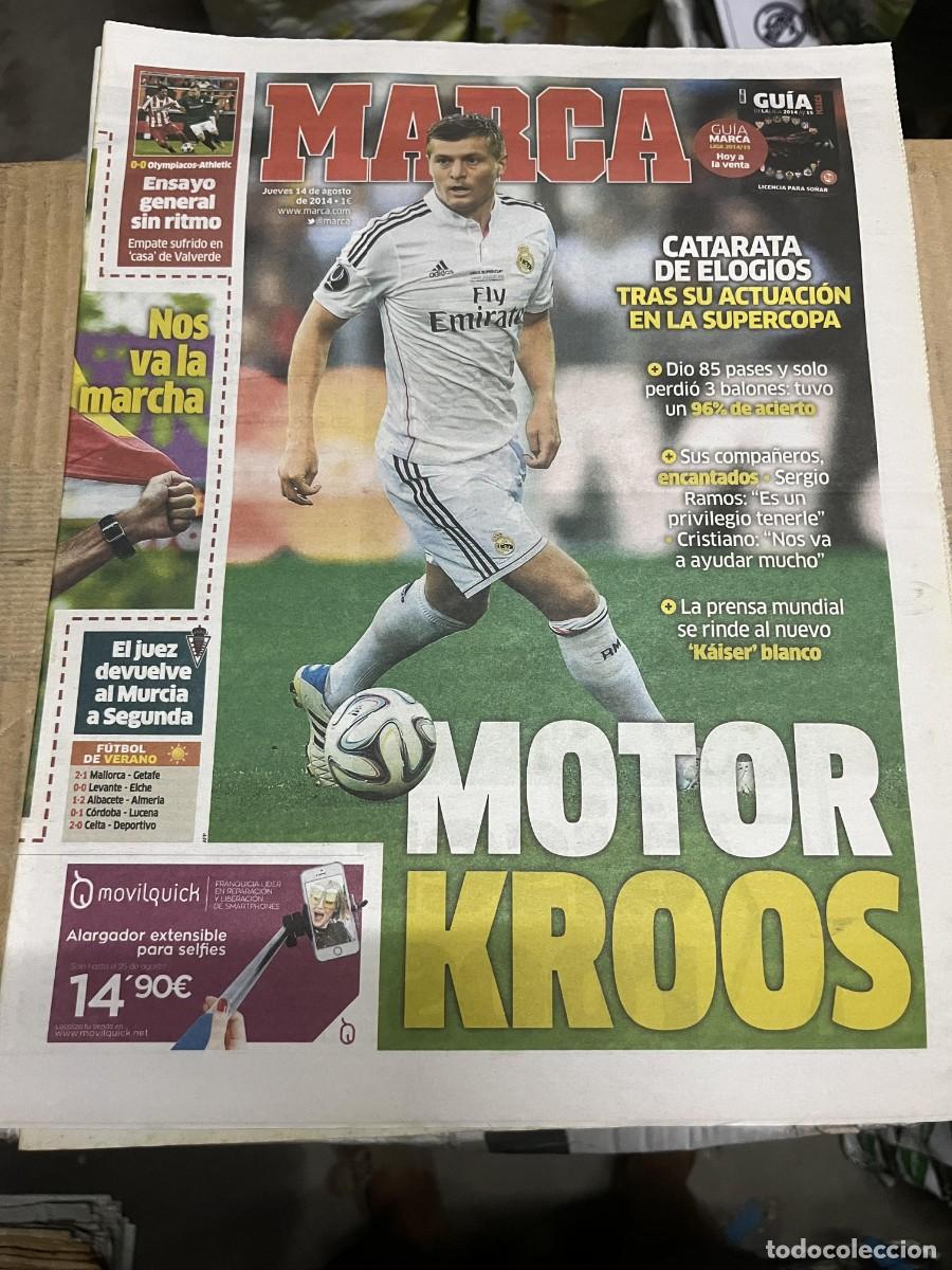 Coleccionismo deportivo: MARCA (14-8-2014) KROOS REAL MADRID OLYMPIACOS 0-0 ATHLETIC BILBAO