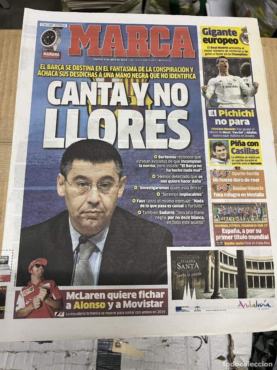 Coleccionismo deportivo: MARCA (4-4-2014) MCLAREN FERNANDO ALONSO CASILLAS CR7 CRISTIANO RONALDO ROSELL BARCELONA