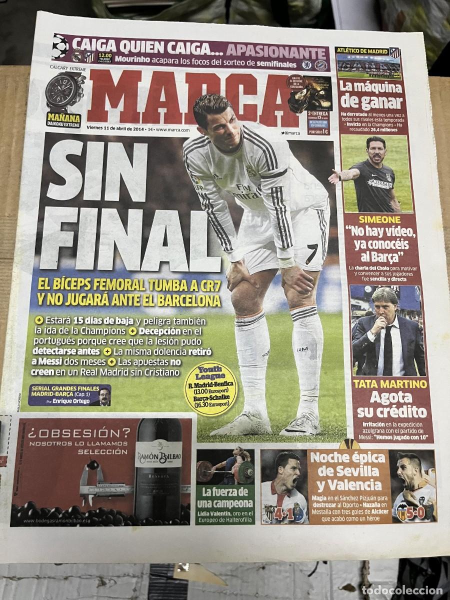 Coleccionismo deportivo: MARCA (11-4-2014) CR7 CRISTIANO RONALDO SORTEO CHAMPIONS SIMEONE YOUTH LEAGUE