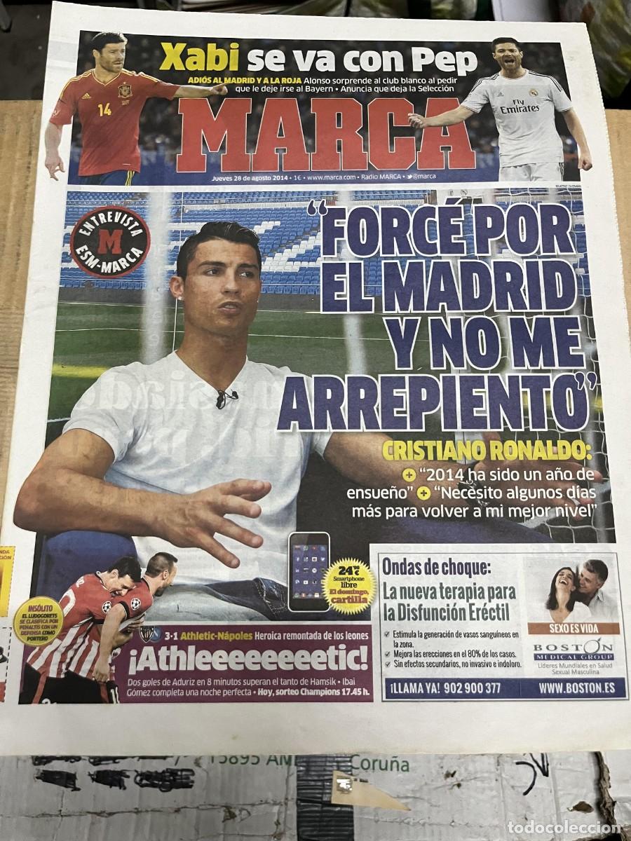 Coleccionismo deportivo: MARCA (28-8-2014) CR7 CRISTIANO RONALDO XABI ALONSO ATHLETIC BILBAO 3-1 NAPOLES