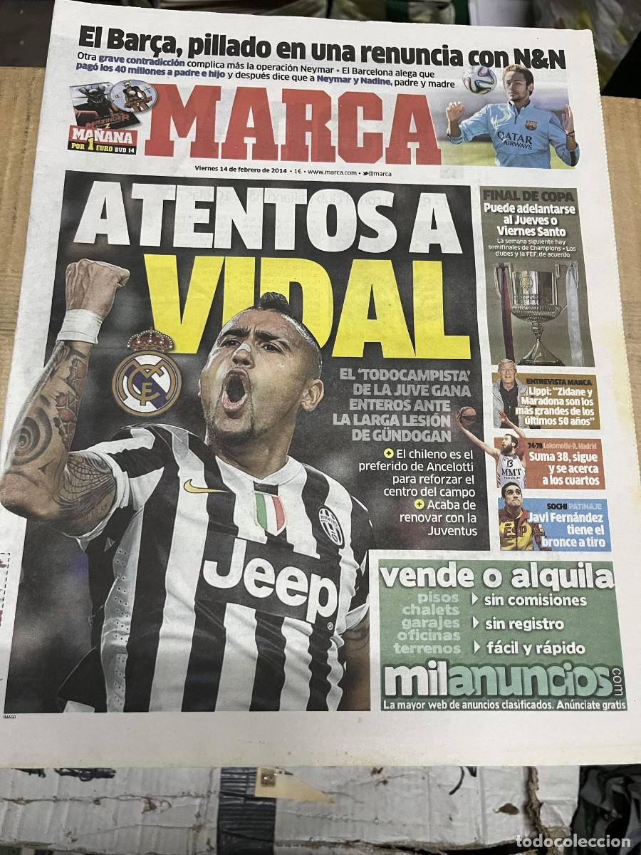 Coleccionismo deportivo: MARCA (14-2-2014) CASO NEYMAR BARCELONA VIDAL ENTREVISTA LIPPI JAVI FERNANDEZ