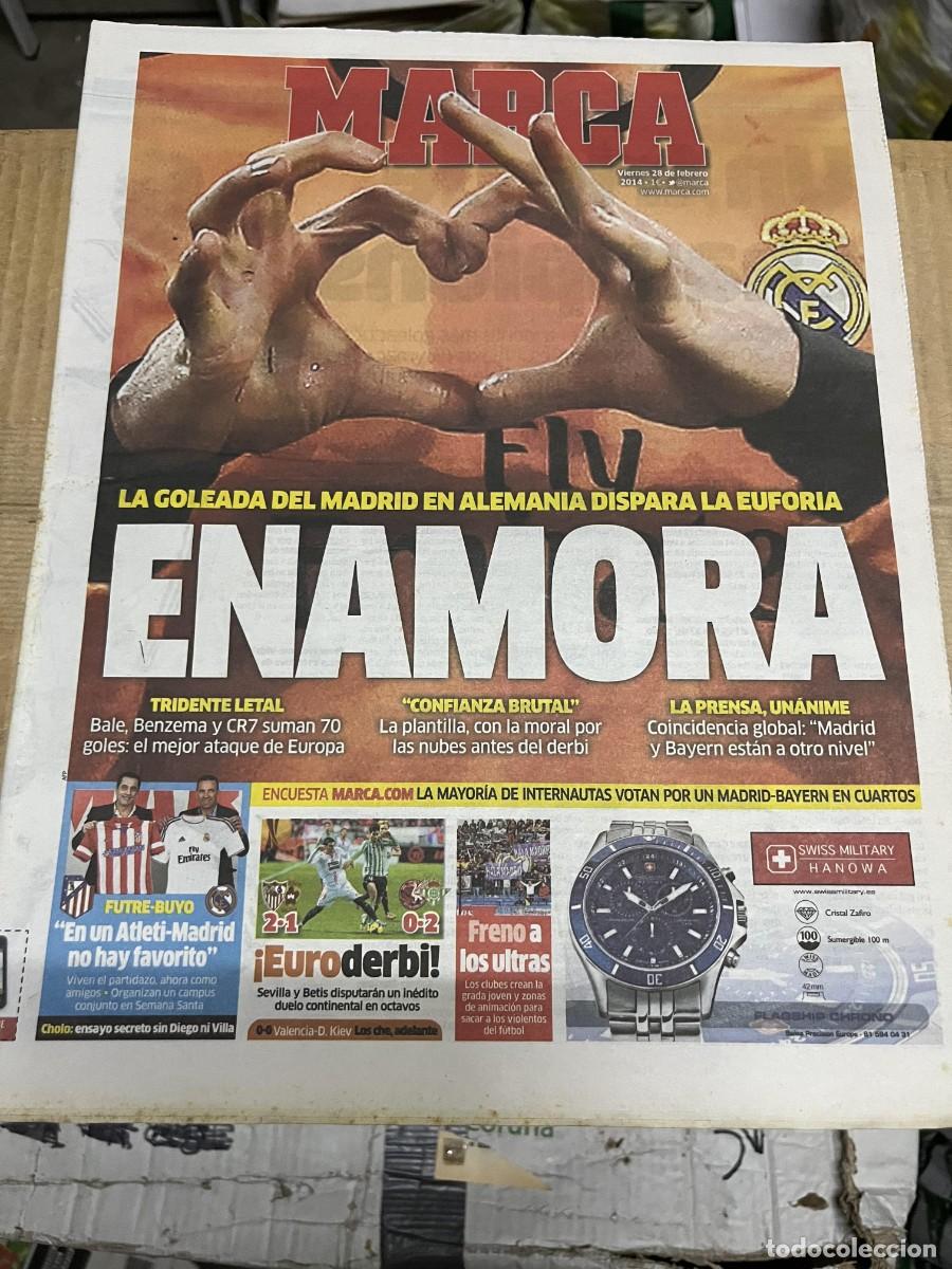 Coleccionismo deportivo: MARCA (28-2-2014) FUTRE BUYO DERBI ATLETICO REAL MADRID SEVILLA 2-1 MARIBOR VALENCIA 0-0 DINAMO KIEV
