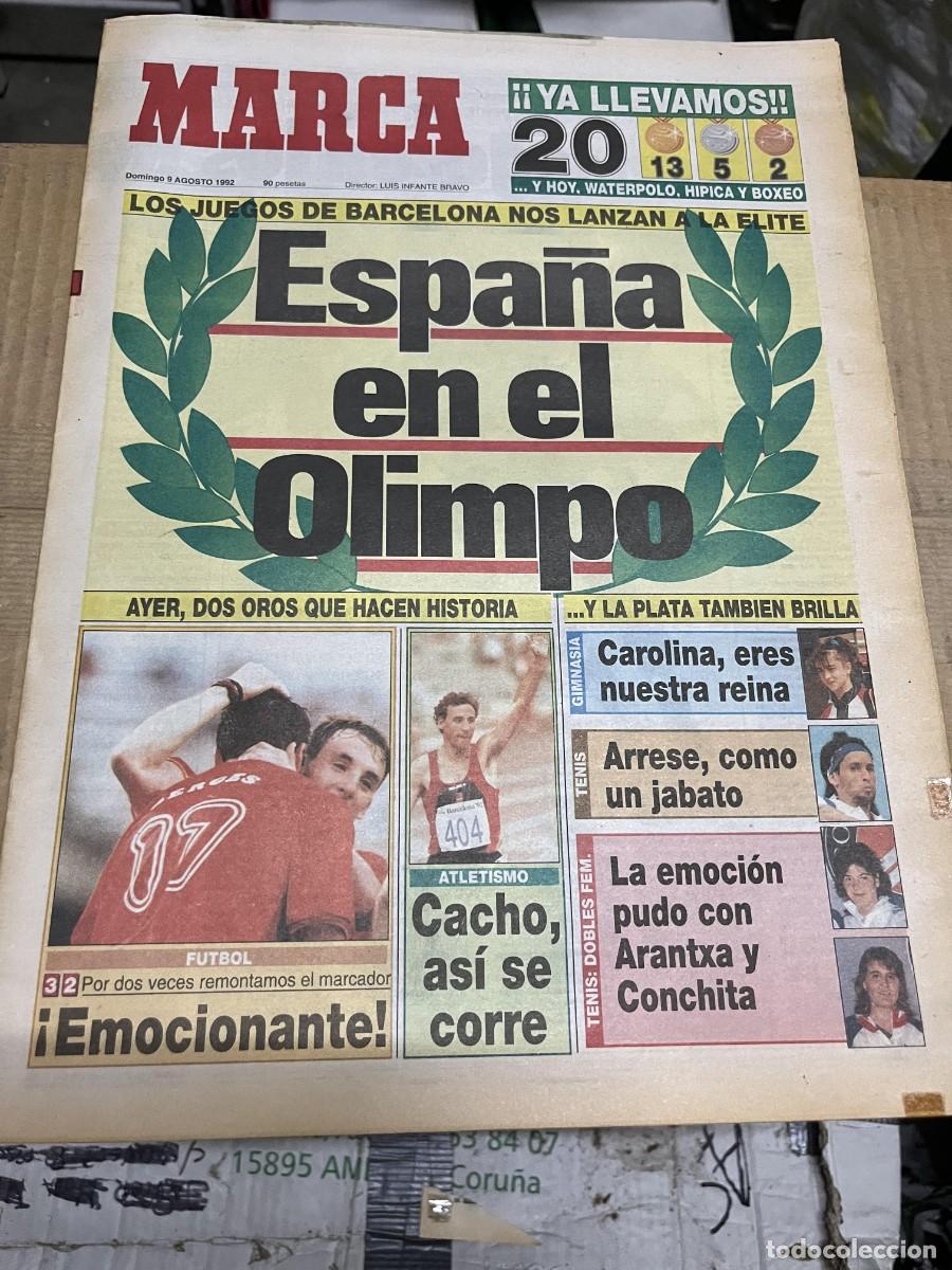 Coleccionismo deportivo: MARCA (9-8-1992) OLIMPIADAS CAMPEON FINAL FUTBOL ESPA&Ntilde;A 3-2 POLONIA ORO FERMIN CACHO