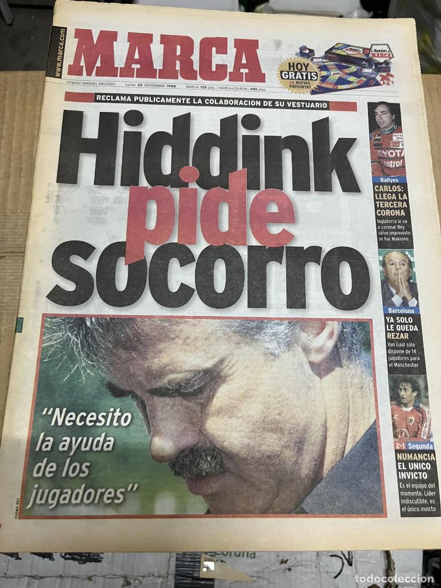 Coleccionismo deportivo: MARCA (23-11-1998) HIDDINK REAL MADRID CARLOS SAINZ VAN GAAL LIDER NUMANCIA