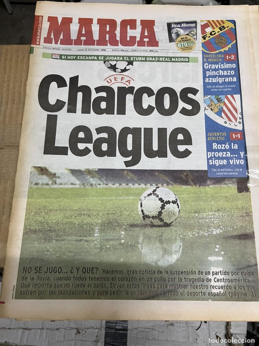 Coleccionismo deportivo: MARCA (5-11-1998) HOY STURM GRAZ REAL MADRID BARCELONA 1-2 BAYERN MUNCHEN JUVENTUS 1-1 ATHLETIC