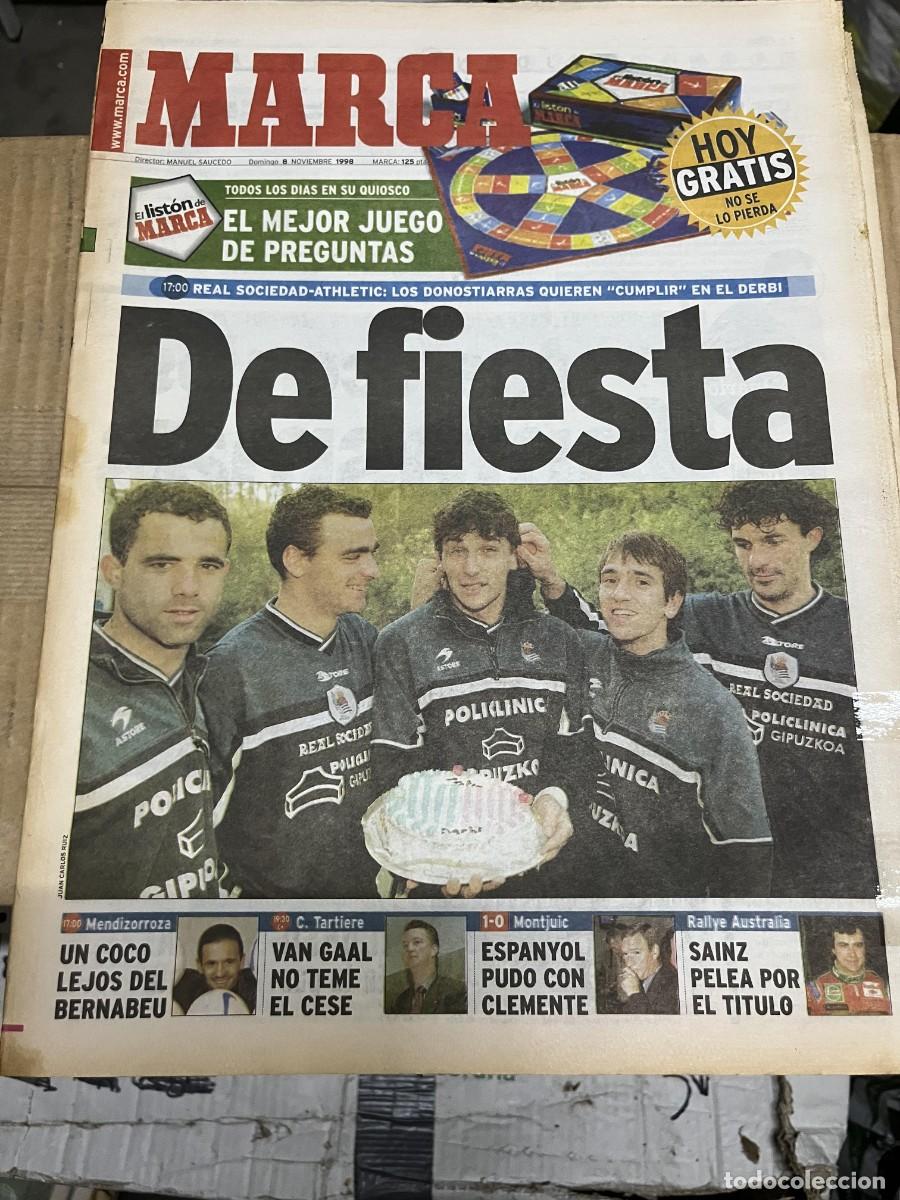 Coleccionismo deportivo: MARCA (8-11-1998) REAL SOCIEDAD ATHLETIC BILBAO JORNADA LIGA RALLY CARLOS SAINZ
