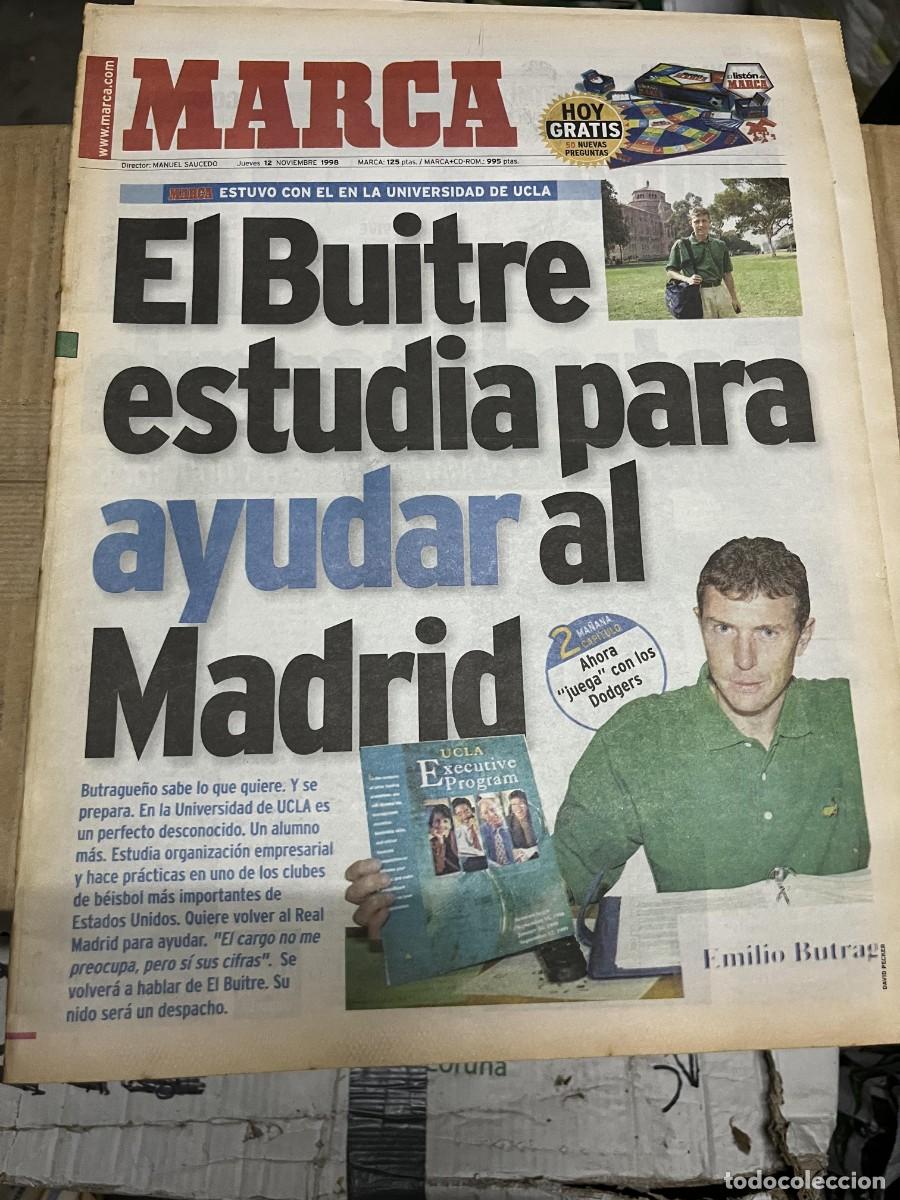 Coleccionismo deportivo: MARCA (12-11-1998) BUTRAGUE&Ntilde;O REAL MADRID CAPELLO FELIPE VASCO GAMA ESTADIO LUIS SITJAR MOSTOVOI