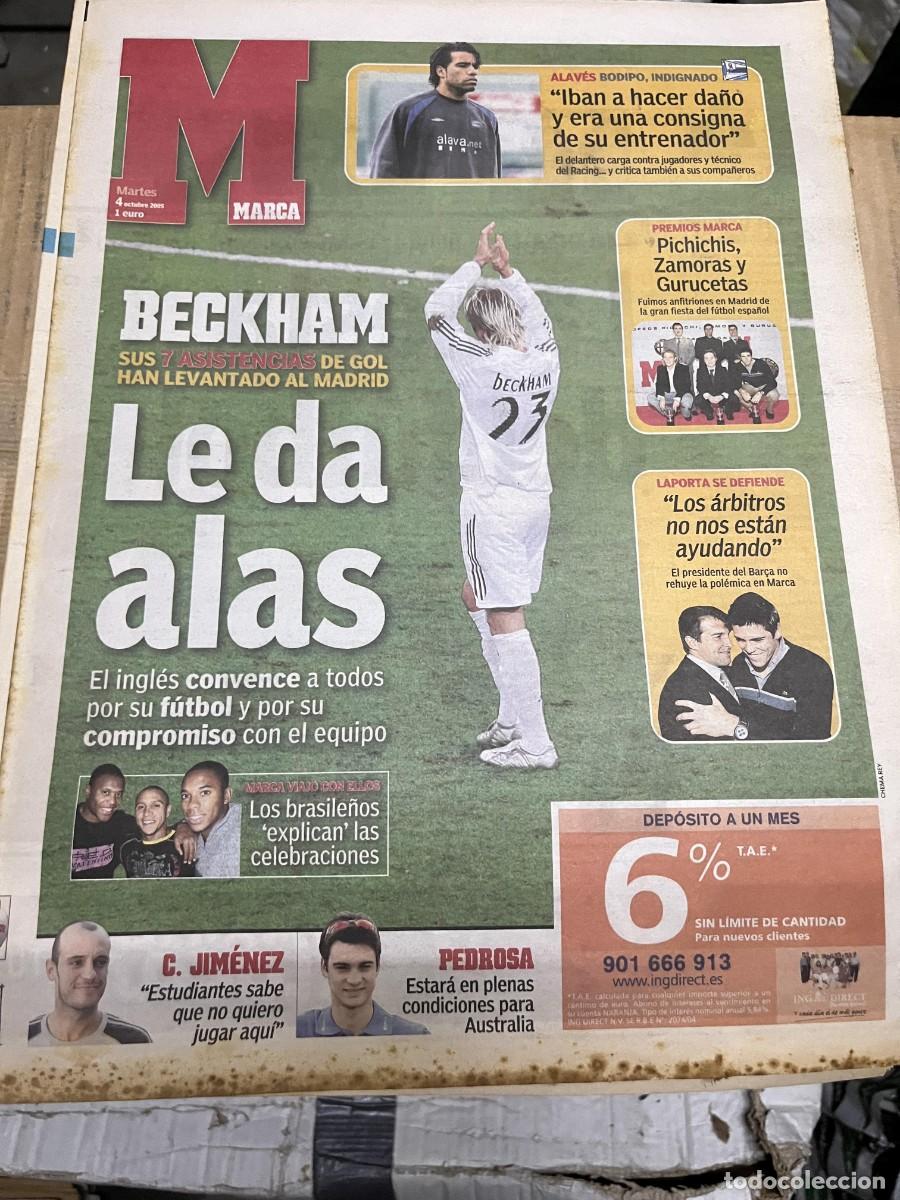 Coleccionismo deportivo: MARCA (4-10-2005) DAVID BECKHAM REAL MADRID ALAVES BODIPO PREMIOS MARCA LAPORTA FERNANDO ALONSO
