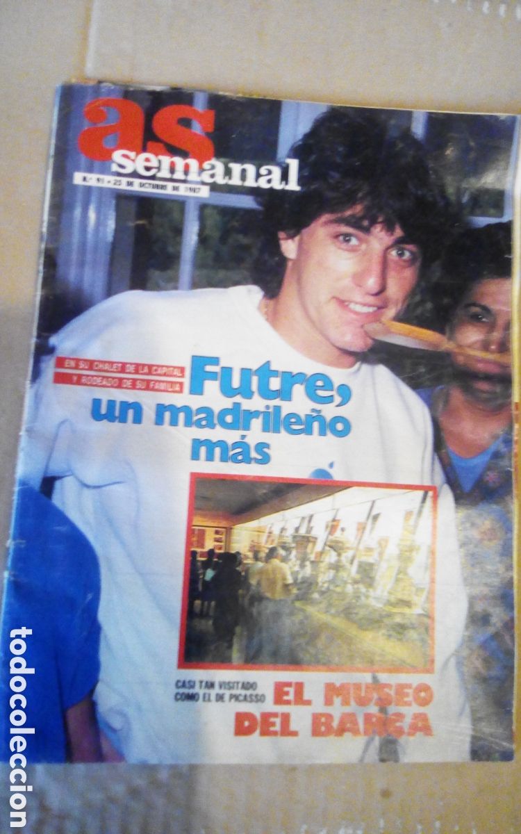 Coleccionismo deportivo: As semanal, n&deg; 91. 25-10-1987. Paulo Jorge do Santos Futre. Museo del F. C. Barcelona. Los Nuggets.