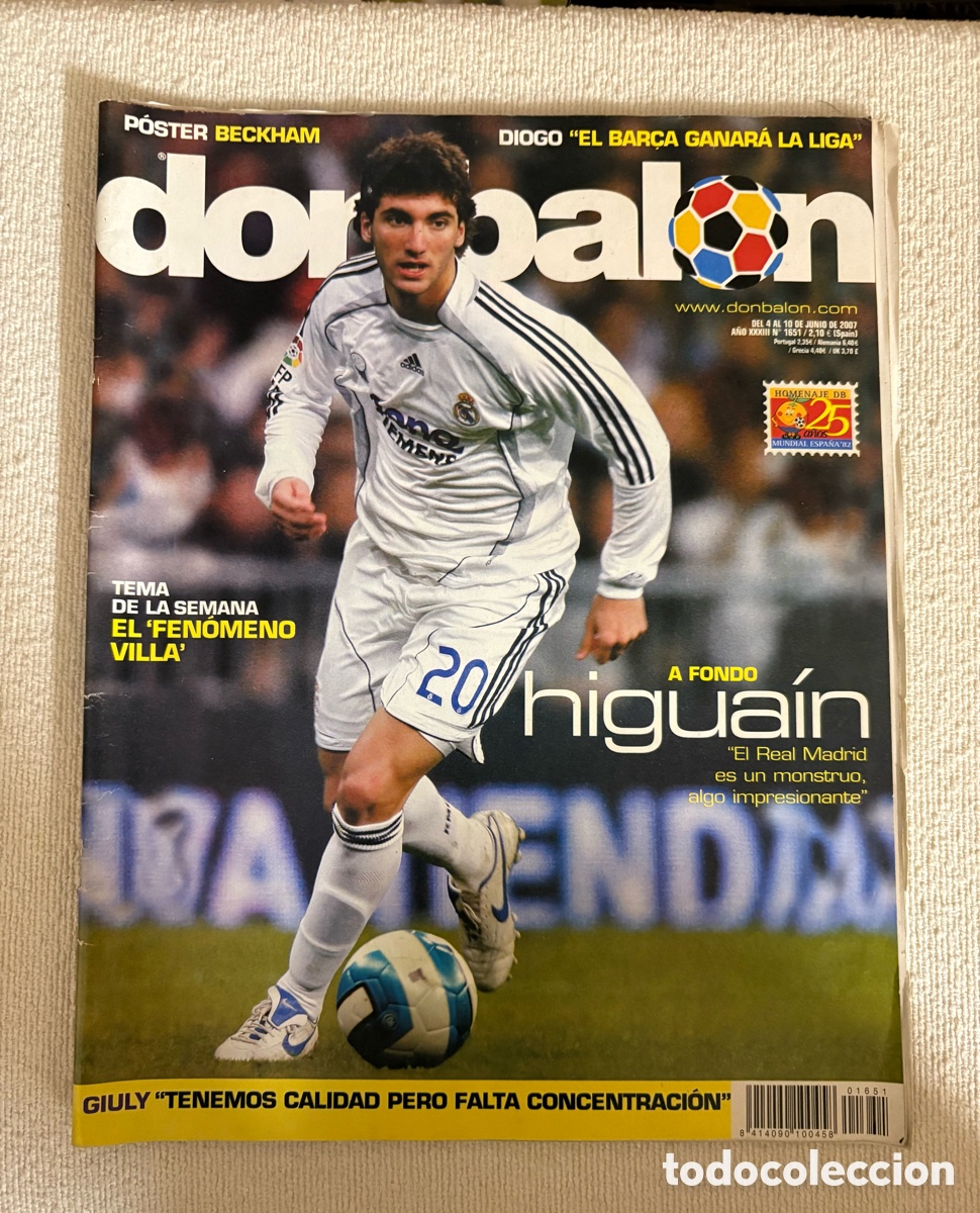 Coleccionismo deportivo: REVISTA DON BALON N&ordm; 1651 -A FONDO HIGUAIN - EL FENOMENO VILLA