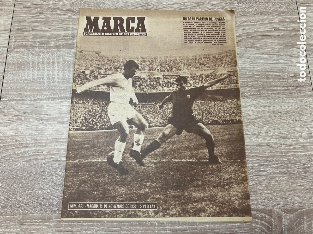 Coleccionismo deportivo: MARCA 833 (18/11/1958)