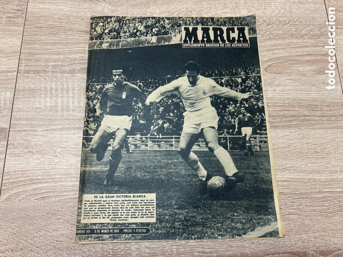 Coleccionismo deportivo: MARCA 901 (08/03/1960) REAL MADRID FC BARCELONA COPA EUROPA OVIEDO LIGA RIVILLA DEL SOL