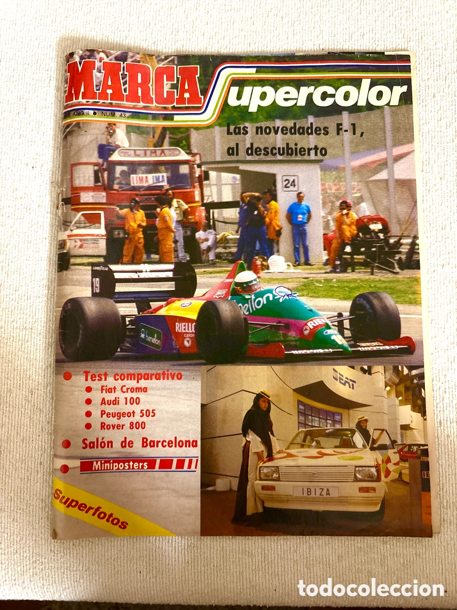 Collectionnisme sportif: MUY DIF&Iacute;CIL Revista MARCA Supercolor N&ordm; 43 (1987) Especial F1 Benetton y Sal&oacute;n de Barcelona -