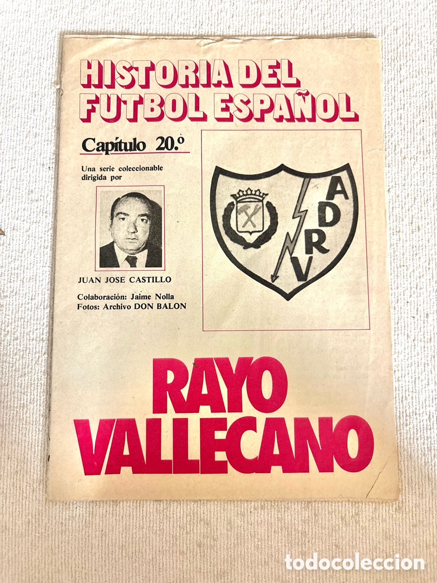 Sammelleidenschaft Sport: Fasc&iacute;culo Historia del F&uacute;tbol Espa&ntilde;ol - Cap&iacute;tulo 20&ordm;: Rayo Vallecano (Editorial Don Bal&oacute;n, 1970
