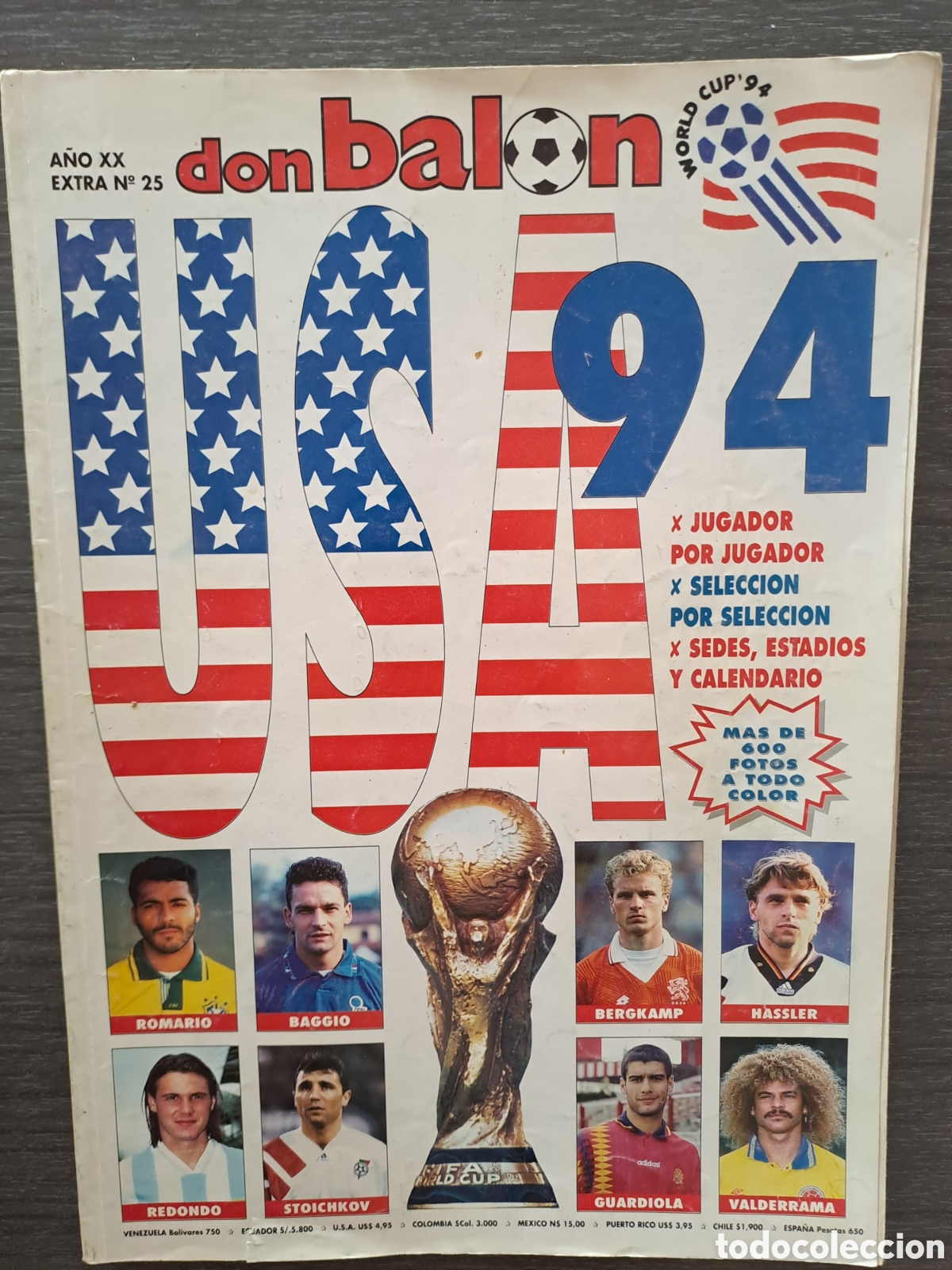 Coleccionismo deportivo: Don Bal&oacute;n Extra n&ordm; 25 USA 94 Don Bal&oacute;n Extra n&ordm; 25, dedicado al Mundial de Estados Unidos 1994.