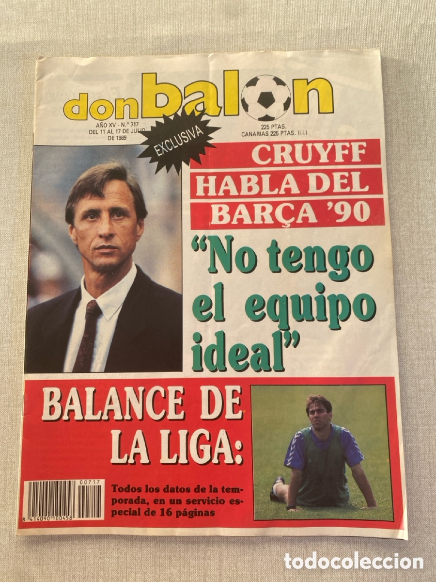 Coleccionismo deportivo: Don bal&oacute;n 717 - Cruyff - Elche - Poster - Valencia - Levante - Palam&oacute;s - Castell&oacute;n - Espanyol Bar&ccedil;a