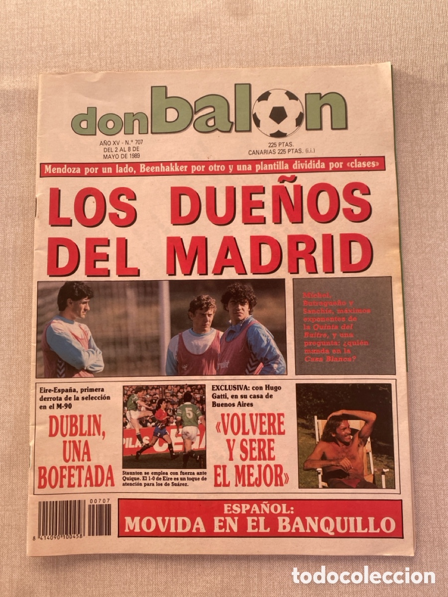 Coleccionismo deportivo: Don bal&oacute;n 707 - Real Madrid - Espa&ntilde;a Italia 90 - Gatti - Sampdoria - Racing - Osasuna - Juanito