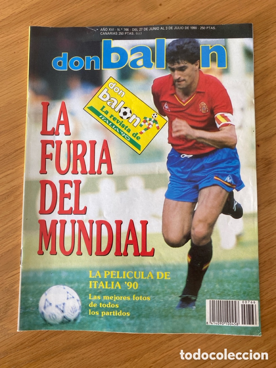 Coleccionismo deportivo: Don bal&oacute;n 766 - Mundial Italia 90 - Espa&ntilde;a - Van Basten - Francescoli - Michel - Selecci&oacute;n espa&ntilde;ola