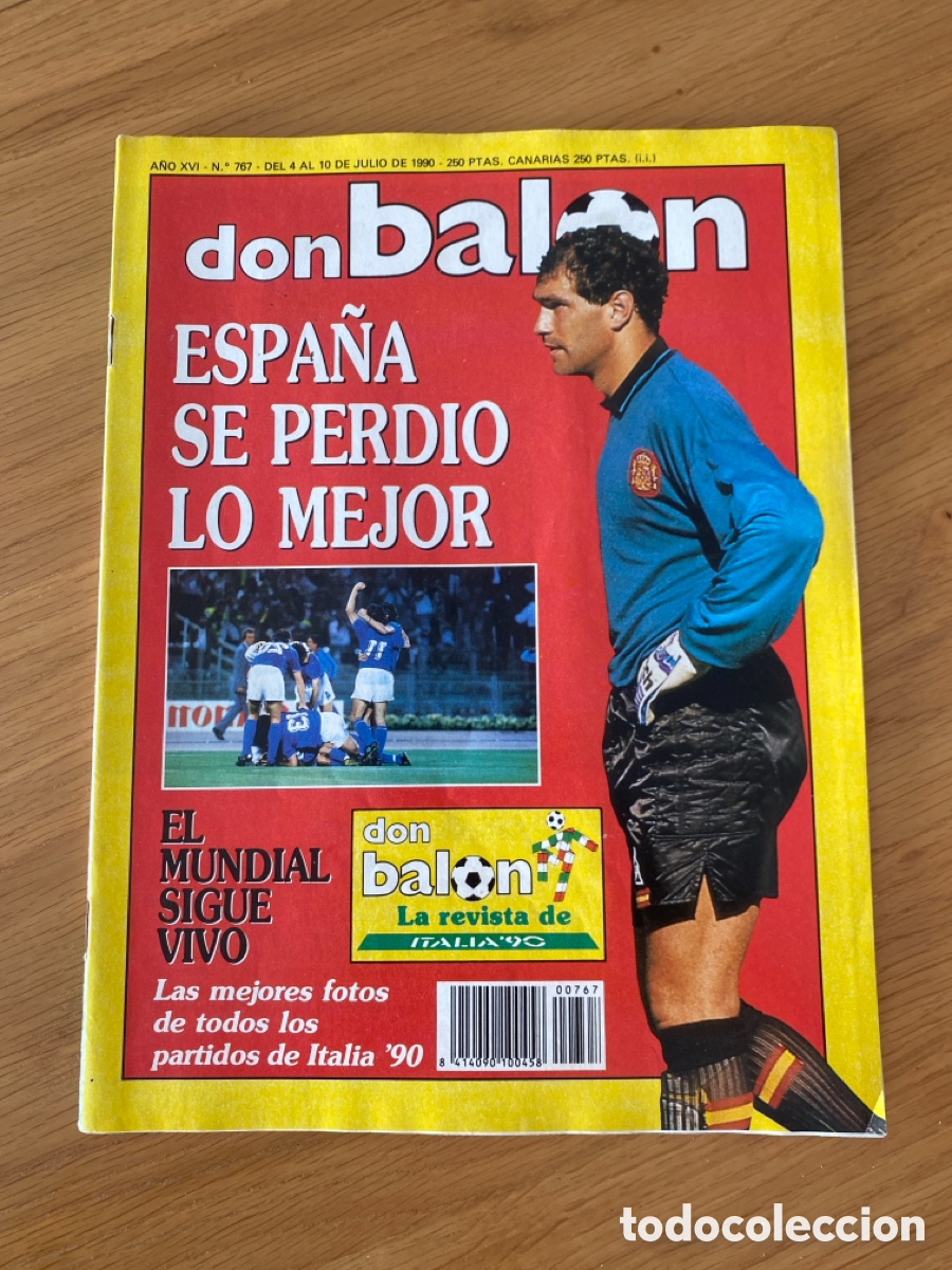 Coleccionismo deportivo: Don bal&oacute;n 767 - Mundial Italia 90 - Espa&ntilde;a - Hugo S&aacute;nchez - Real Madrid - Su&aacute;rez - Seleccion