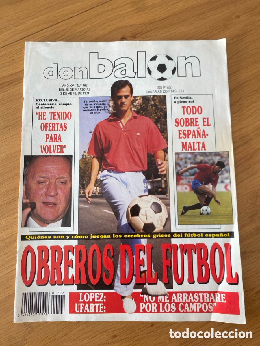 Coleccionismo deportivo: Don bal&oacute;n 702 - Poster Lineker - Michel - Murcia - Inter - Ajax - Espa&ntilde;a - Espanyol