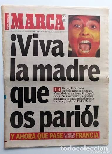 Coleccionismo deportivo: MARCA. EUROCOPA 2000. 22 JUNIO 2000. BUEN ESTADO ORIGINAL.