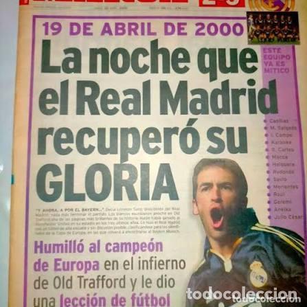 Coleccionismo deportivo: DIARIO MARCA 20 ABRIL 2000 REAL MADRID MANCHESTER. RAUL EN PORTADA. BUEN ESTADO