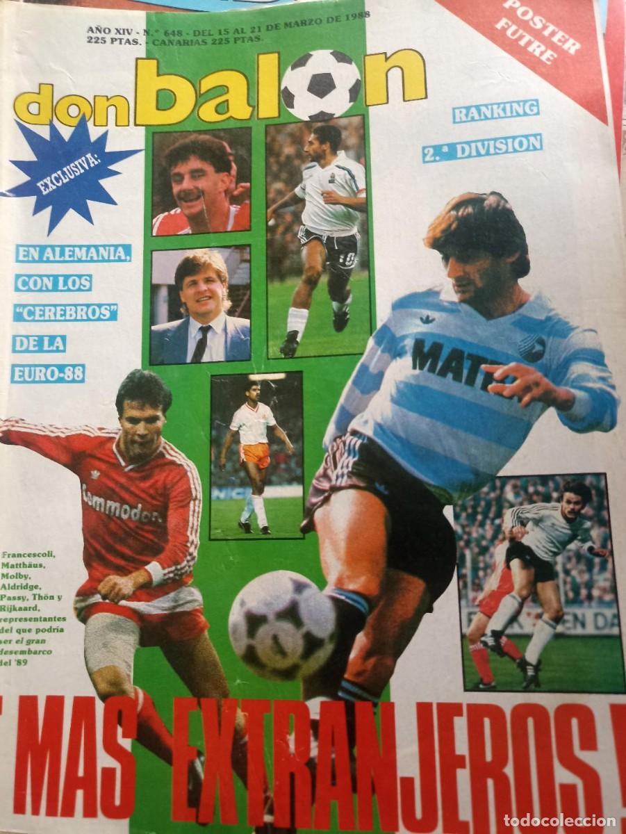 Coleccionismo deportivo: REVISTA DON BALON ESPECIAL N&ordm; 648 MARZO 1988. EURO 88. MATTHAUS, PASSY, NO POSTER.