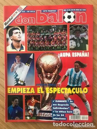 Coleccionismo deportivo: REVISTA DON BALON ESPECIAL N&ordm; 972 JUNIO 1994.ESPECIAL MUNDIAL USA. ROMARIO, CLEMENTE ARGENTINA...