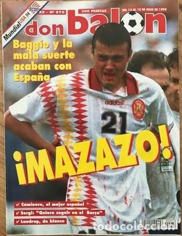 Coleccionismo deportivo: REVISTA DON BALON ESPECIAL N&ordm; 976 JULIO 1994. MUNDIAL USA. BAGGIO, CAMINERO, LAUDRUP... BUEN ESTADO