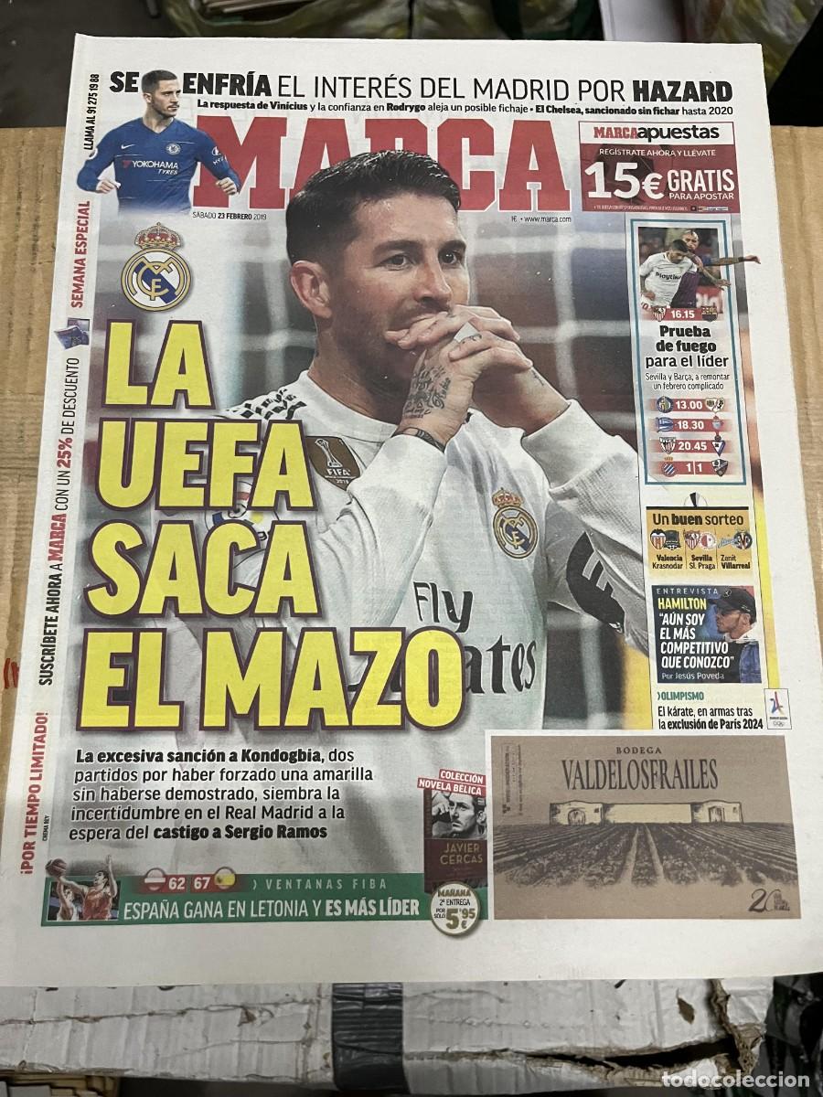 Collezionismo sportivo: MARCA (23-2-2019) SERGIO RAMOS REAL MADRID POSIBLE FICHAJE HAZARD HOY JORNADA LIGA