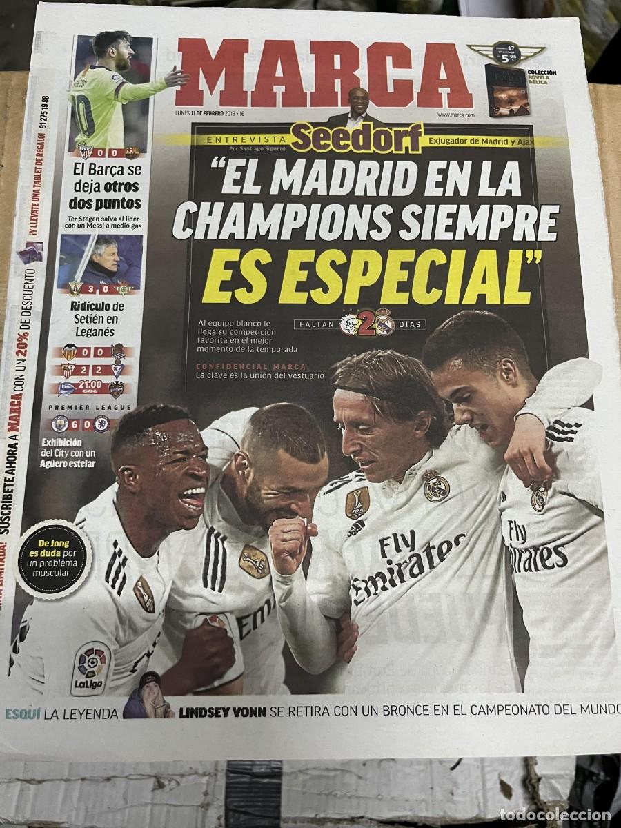 Coleccionismo deportivo: MARCA (11-2-2019) ENTREVISTA SEEDORF AJAX AMSTERDAM REAL MADRID ATHLETIC 0-0 BARCELONA JORNADA LIGA
