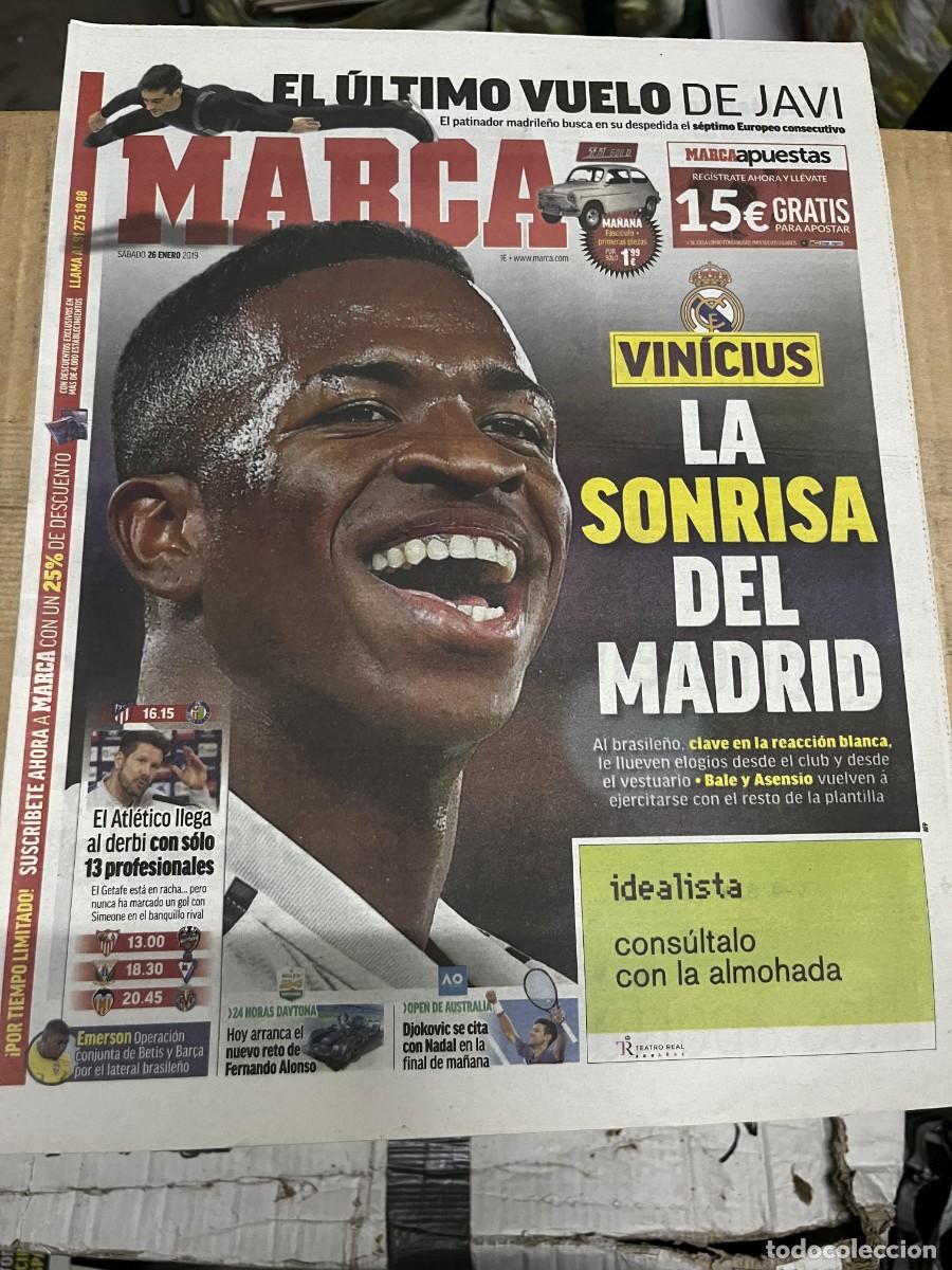 Coleccionismo deportivo: MARCA (26-1-2019) VINICIUS REAL MADRID JAVIER FERNANDEZ LOPEZ HOY ATLETICO GETAFE