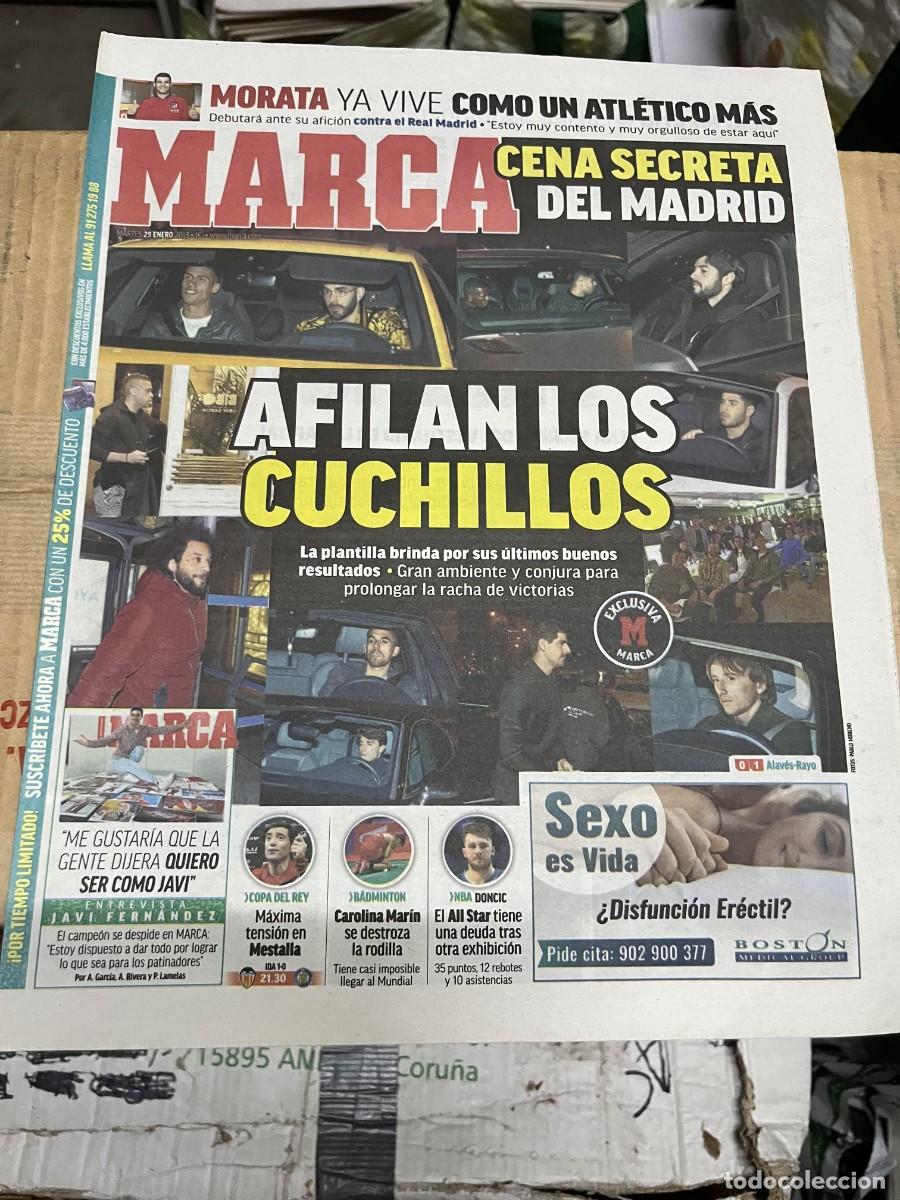 Coleccionismo deportivo: MARCA (29-1-2019) MORATA ATLETICO MADRID CENA REAL MADRID ENTREVISTA JAVIER FERNANDEZ LOPEZ