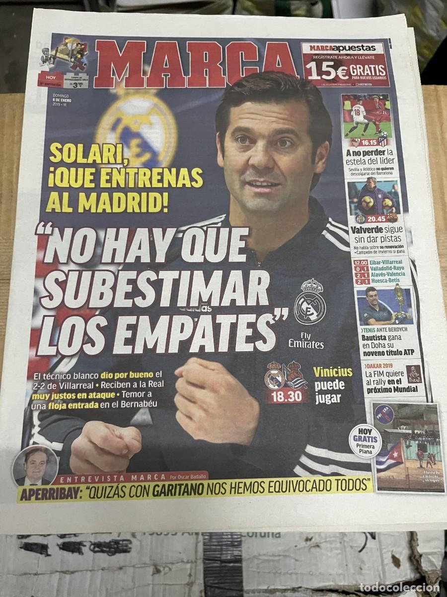 Coleccionismo deportivo: MARCA (6-1-2019) SOLARI ENTRENADOR REAL MADRID REAL SOCIEDAD SEVILLA ATLETICO JORNADA LIGA