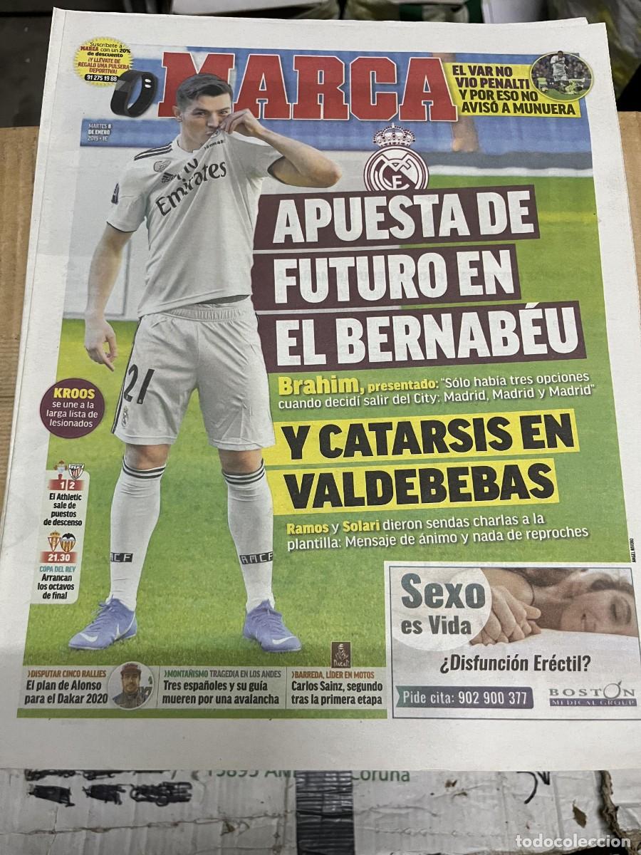 Coleccionismo deportivo: MARCA (8-1-2019) FICHAJE PRESENTACION BRAHIM REAL MADRID KROOS CELTA 1-2 ATHLETIC HOY GIJON VALENCIA