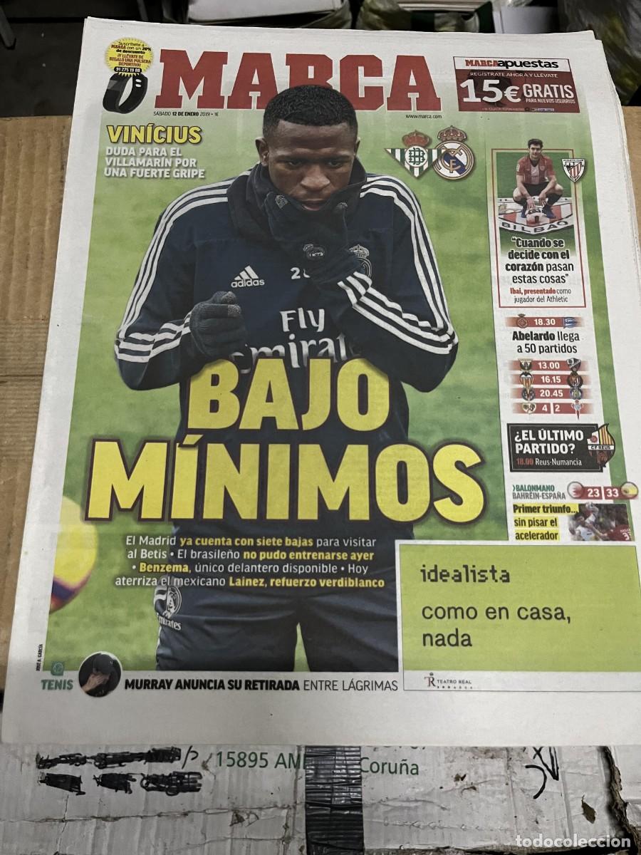 Coleccionismo deportivo: MARCA (12-1-2019) VINICIUS BETIS REAL MADRID PRESENTACION IBAI ATHLETIC BILBAO TENIS RETIRADA MURRAY